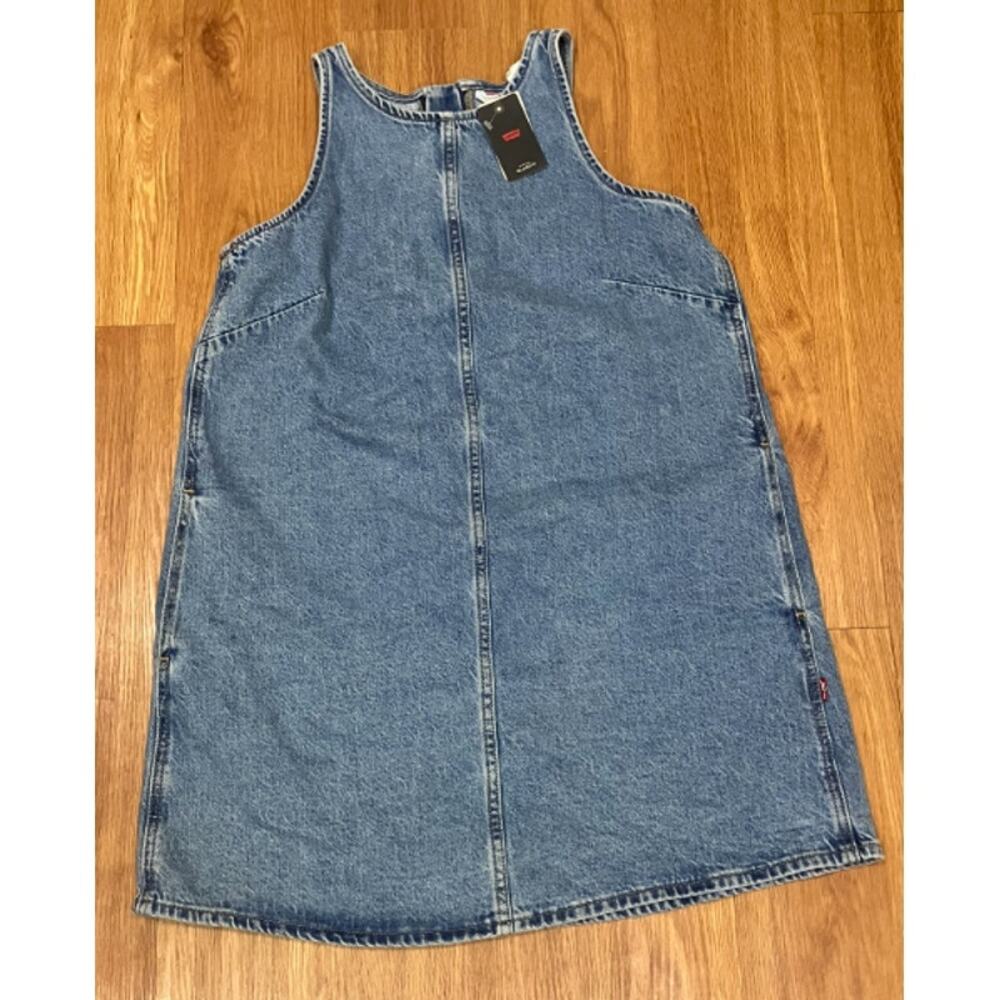 Levi’s 90’s Women Shift Sleeveless A-Line Denim Mini Dress S
